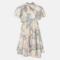 Floral-print Front Bow Dress