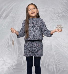 سترة ديا قطن تويد بلوميتيس الحمراء