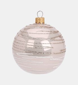 Home Deco and More Xmasball With Swirls, Pink, Packshot View