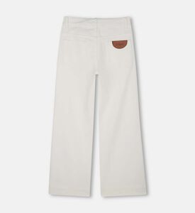 بنطال عريض الساقين بأطراف صدفية