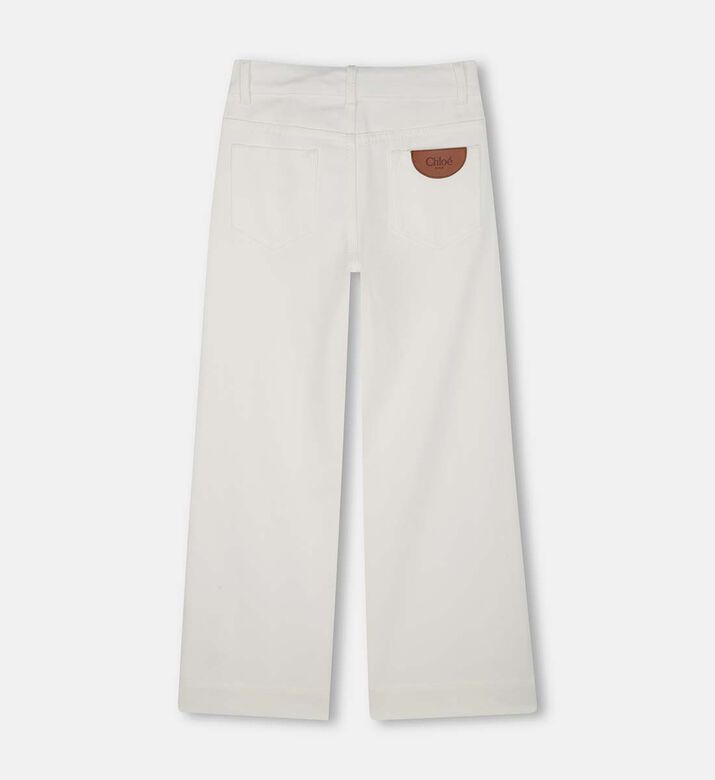 Scalloped Hem Wide-leg Pants