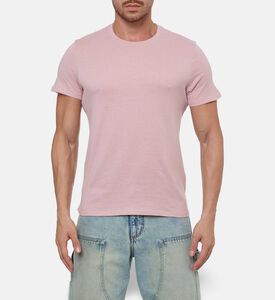 Galeries Lafayette Shishron Organic Cotton T-shirt, Light-pink, L, Model View