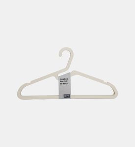 Home Deco and More Rounded Edges Clothes Hanger 5-piece Set, Beige, Packshot View