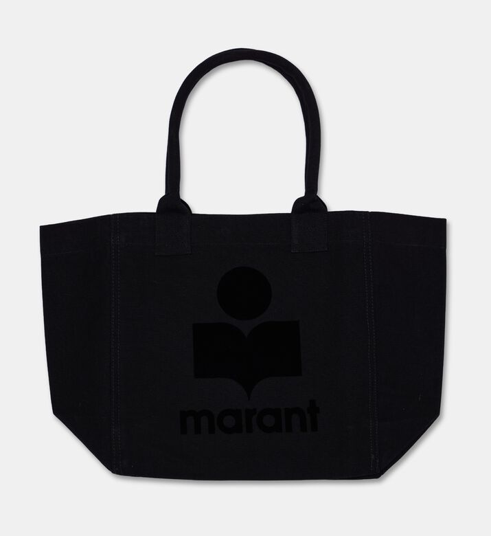 Isabel Marant Slender Top Handle Stitched Lacing Curved Shoulder Bag, Black, Packshot View