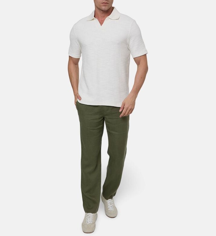 Samsoe Samac Short-sleeve V-neck Polo, Model View