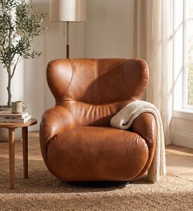 Vilmers Leather Sculptural Chair, Packshot View