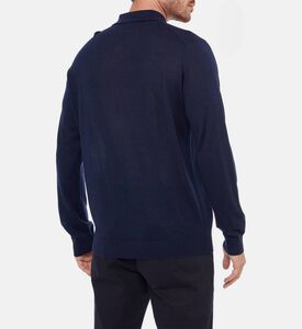 Corneliani Button Placket Long-sleeve Polo Shirt, Model View