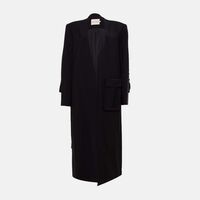 Long-sleeve V-neck Regular-fit Coat