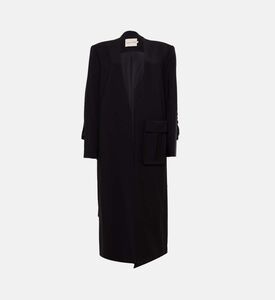 Long-sleeve V-neck Regular-fit Coat