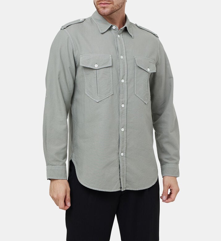 Cesar Plain-colored Cotton Shirt Cesar Plain-colored Cotton Shirt