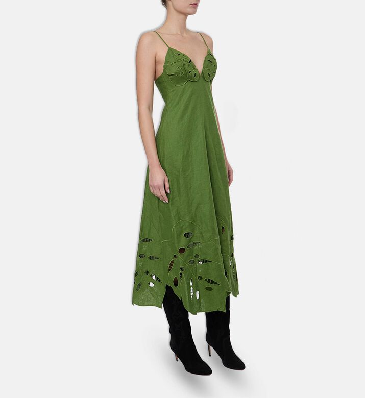 Farm Rio Cut-out V-neck Sleeveless Dress, Model View