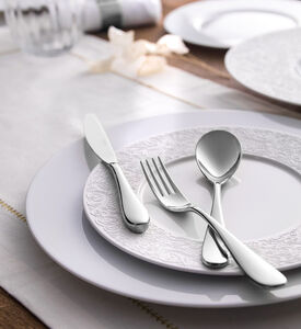 صحن إل كوتور بورسلين أبيض 24 سم