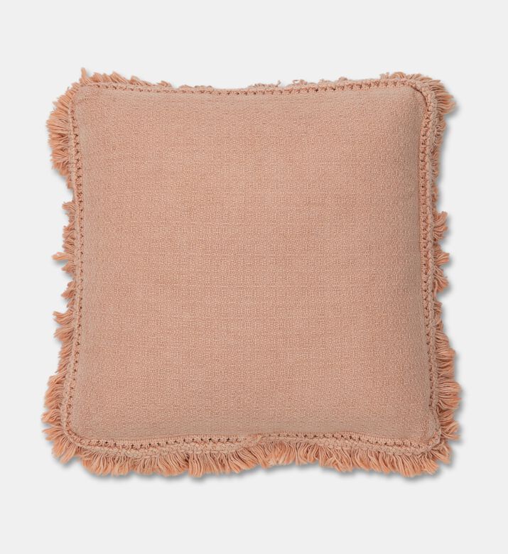 Home Deco and More Celeste Cotton Square Filled And Vaccumed Cushion, Light-pink, Packshot View