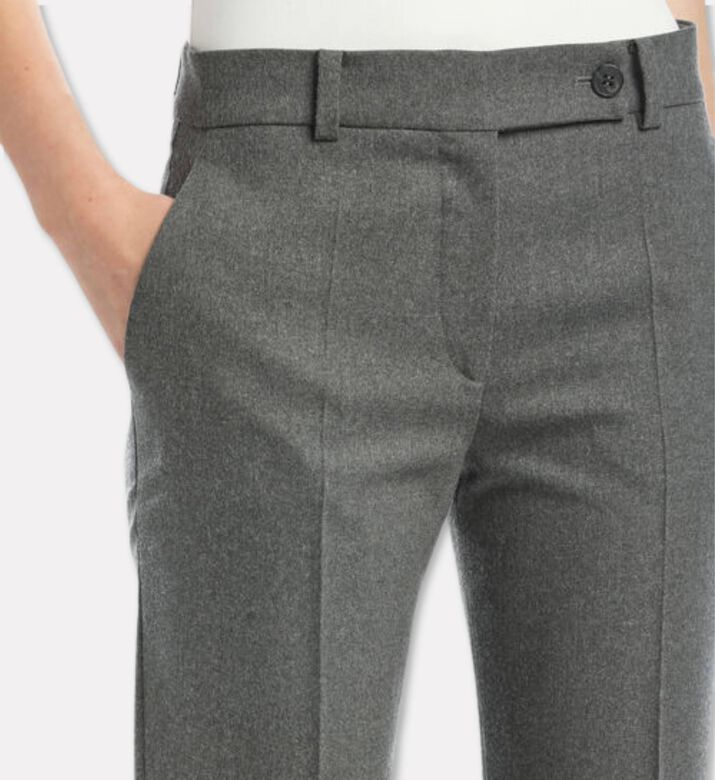 Luisa Spagnoli Ottonato Pressed Creases Flared Trousers, Model View