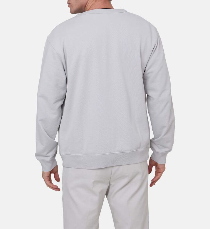 كارديغان طويل الأكمام بتطريز شعار