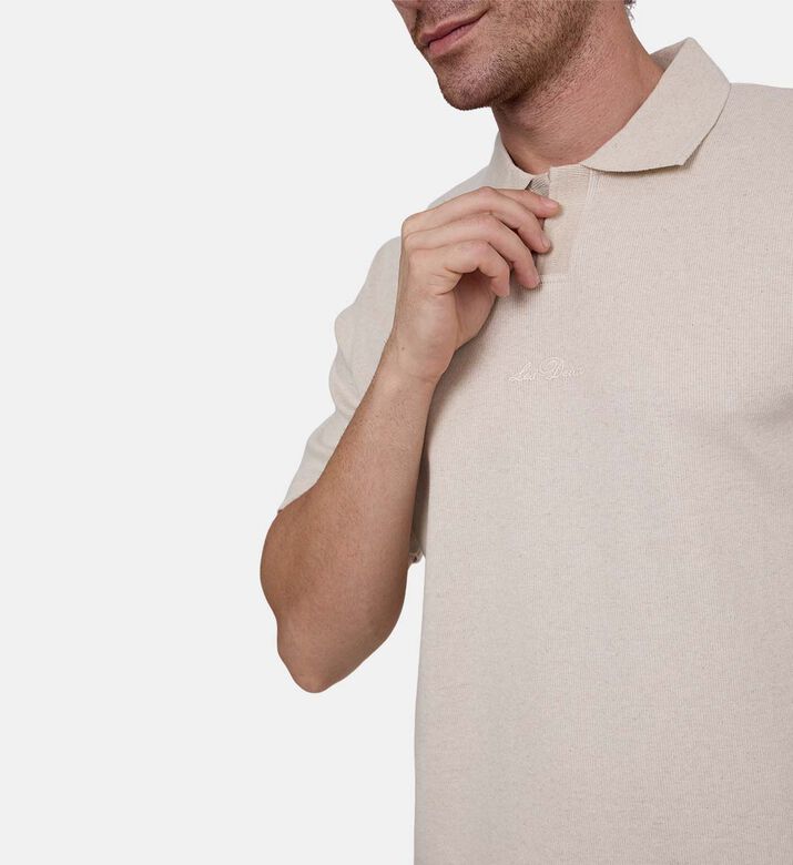 Miguel Fleck Rib Short-sleeve Polo Shirt