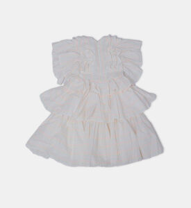 فستان بخيوط ملونة للبنات الصغيرات