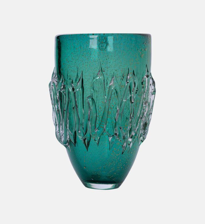 Gileno Medium Talia Gold Crystal Vase, Packshot View
