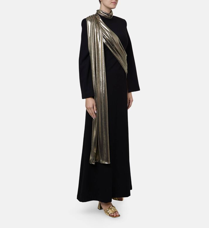 I Am The Company Leila Gold Sash-detail Abaya, Model View