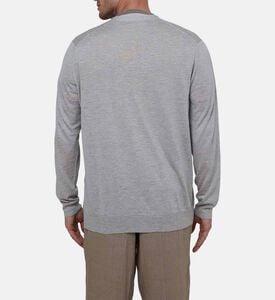 كارديغان كتان حرير بياقة بشكل في