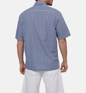 قميص قطني عضوي بنقشة مربعات