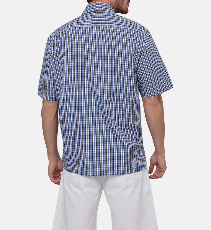 قميص قطني عضوي بنقشة مربعات