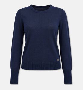 Luisa Spagnoli Knit Long-sleeve Sweater, Blue, Xl, Packshot View