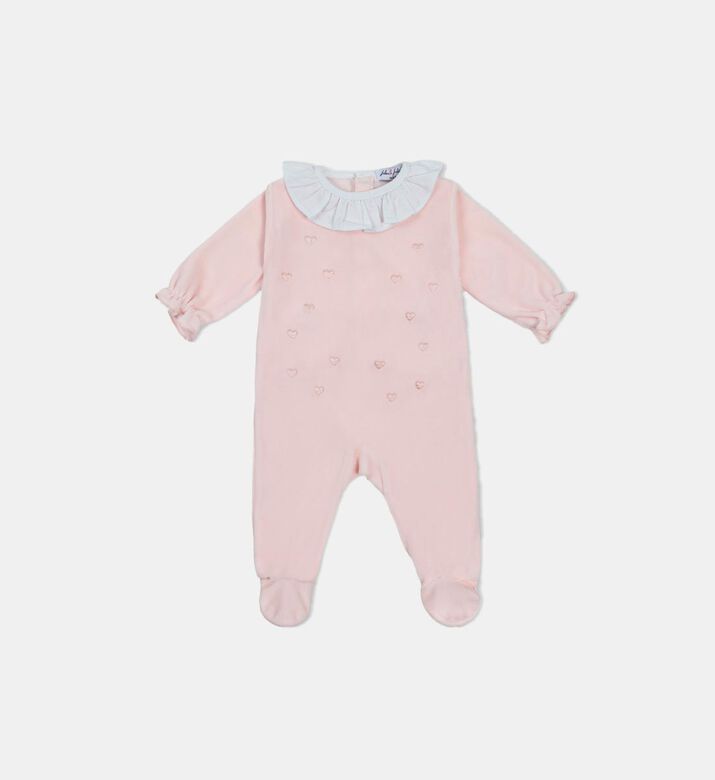 Ruffled Collar Embroidered Pajama