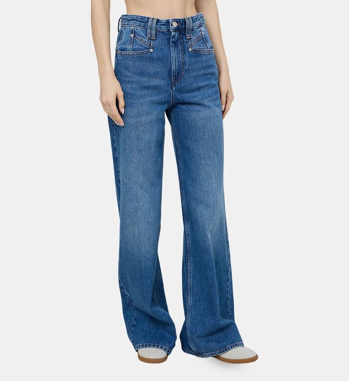 Wide-leg Denim Pants