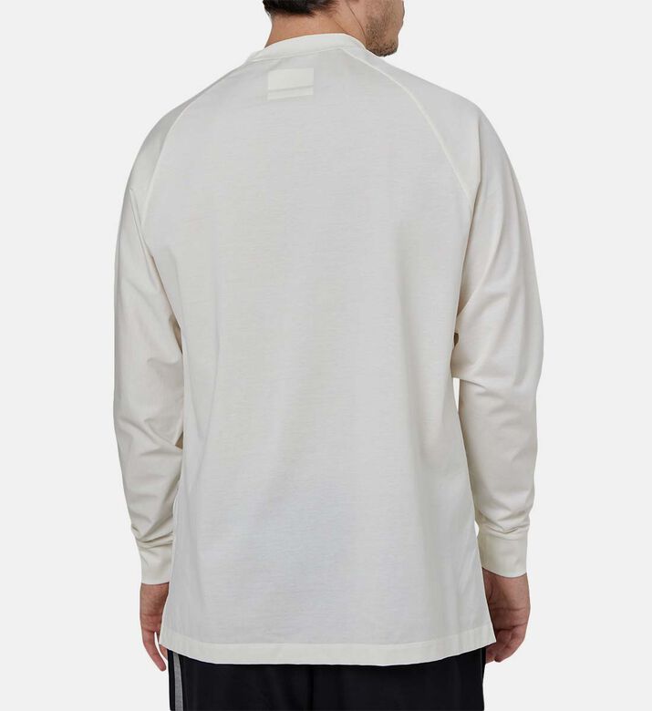 تيشيرت قطن بأكمام طويلة و3 خطوط