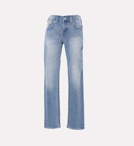 Contrast Topstitching Straight-leg Jeans