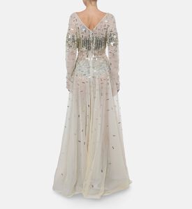 Christophe Guillarme Tonal-embroidery Straight Dress, White, 42, Model View