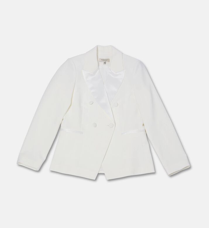 Twinset Satin-trimmed Woven Blazer, Packshot View