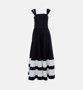 Striped Wide Straps Midi Dress Striped Wide Straps Midi Dress