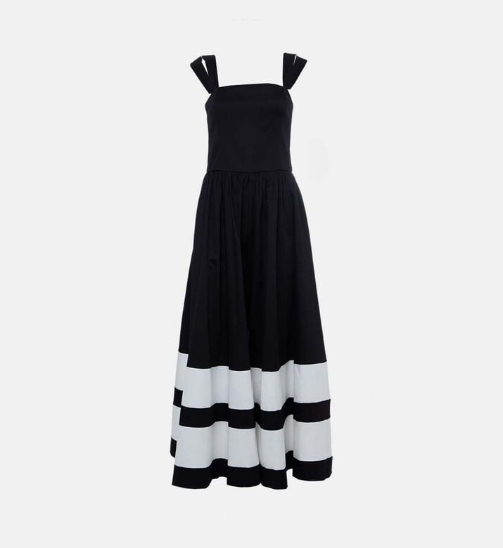 Striped Wide Straps Midi Dress Striped Wide Straps Midi Dress