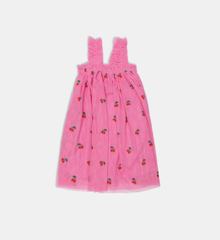Embroidered Sleeveless Flared Dress