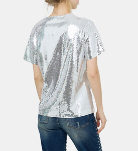 تيشيرت بطبعة شعار مطرز بترتر