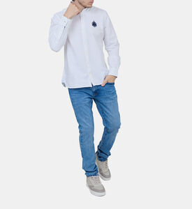 قميص بوبلين غير رسمي إس للرجال