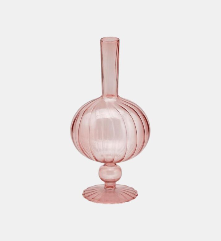 Edg Ovoide Glass Bubble Style Vase, Light-pink, Packshot View