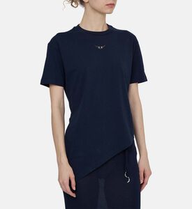 تيشيرت إيدا قصير الأكمام غير متماثل