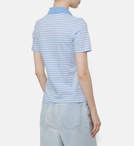 Samsoe Horizontal Striped Polo Shirt, Model View
