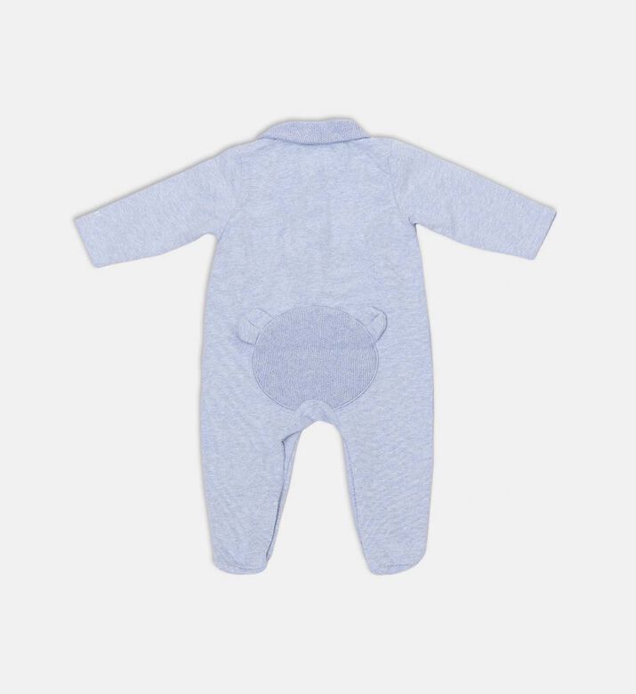 My First Collection Back Bear Patch Romper, Azure, 1m, Packshot View