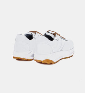 حذاء رياضي جلدي مخطط بلوغو