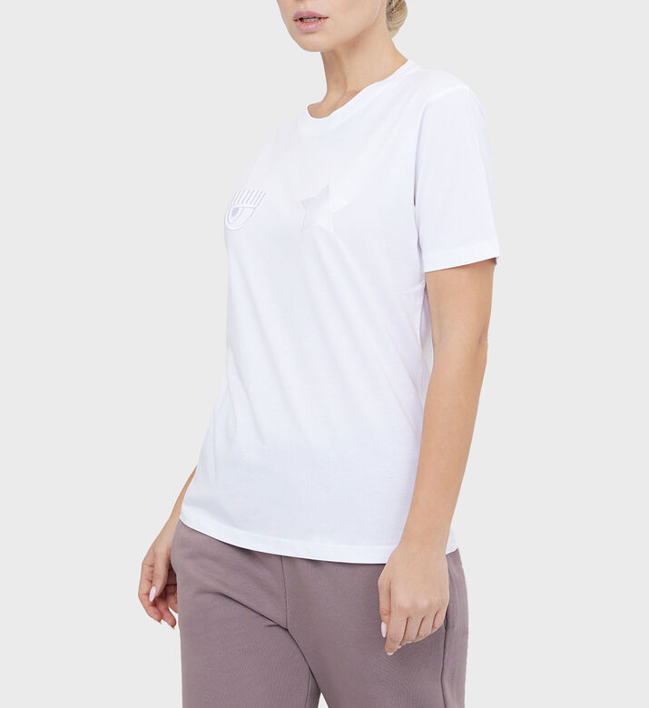 تي شيرت قطني مطرز بنجمة العين