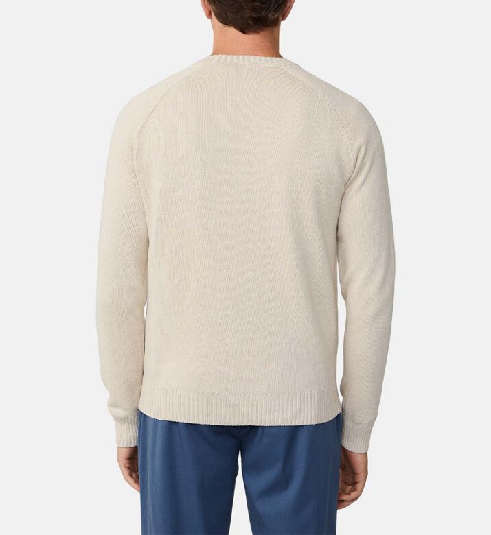 Textured Knit Crewneck Sweater