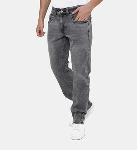 Washed Straight-cut Denim Pants Washed Straight-cut Denim Pants