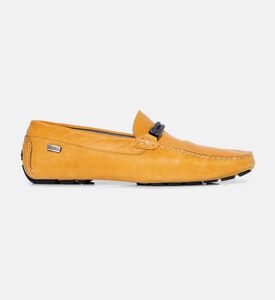 Cognac Leather Slip-on Moccasins