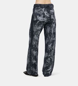 بنطال جينز إيزي بقماش دنيم ثقيل بغسل رخامي