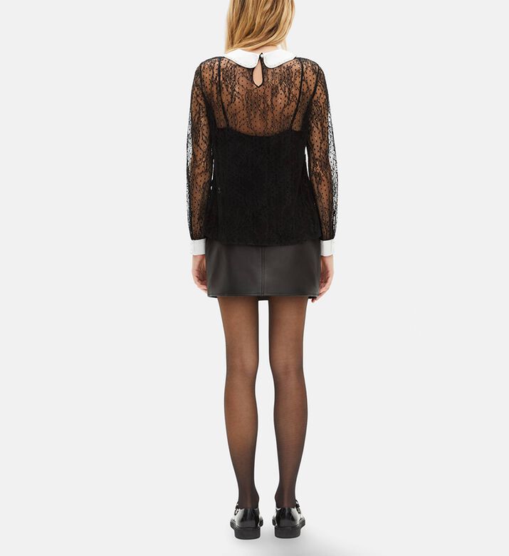 The Kooples Lace Detail Long-sleeve Top, Model View