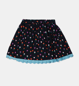 Tulips Waved Hem Mini Skirt